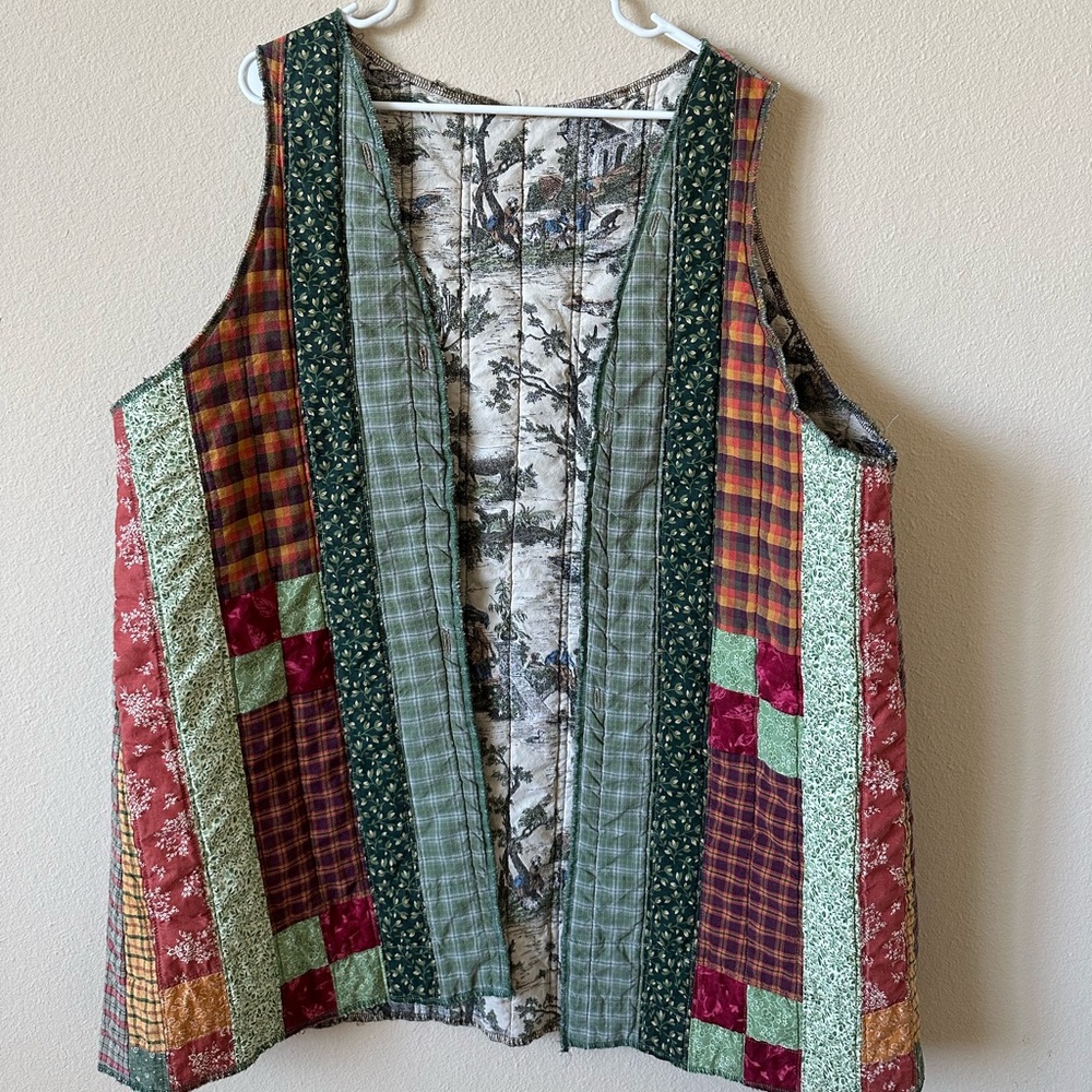 Vintage Quilted double sided vest